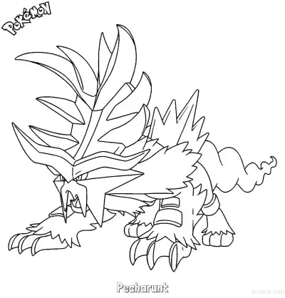 Free printable Pecharunt Coloring Page - Free Printable Pokemon Coloring Sheets coloring page