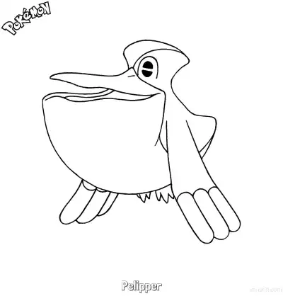 Free printable Pelipper Coloring Page - Free Printable Pokemon Coloring Sheets coloring page