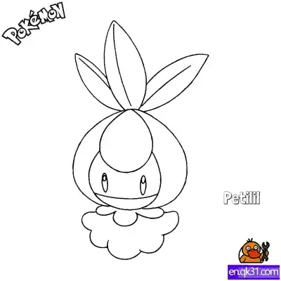 Free printable Petilil Coloring Page - Free Printable Pokemon Coloring Sheets coloring page