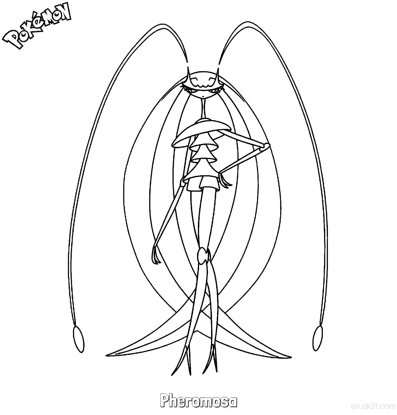 Pheromosa Coloring Page - Free Printable Pokemon Coloring Sheets – Free Printable Coloring Page for Kids and Adults