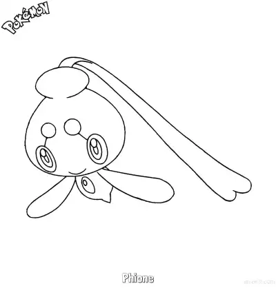 Free printable Phione Coloring Page - Free Printable Pokemon Coloring Sheets coloring page