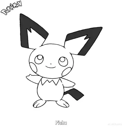 Free printable Pichu Coloring Page - Free Printable Pokemon Coloring Sheets coloring page