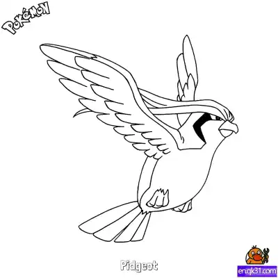 Free printable Pidgeot Coloring Page - Free Printable Pokemon Coloring Sheets coloring page