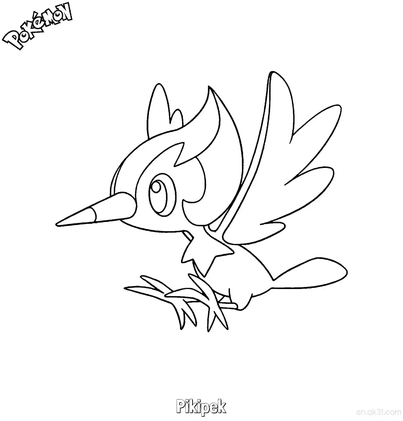 Pikipek Coloring Page - Free Printable Pokemon Coloring Sheets – Free Printable Coloring Page for Kids and Adults