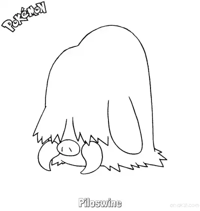 Free printable Piloswine Coloring Page - Free Printable Pokemon Coloring Sheets coloring page