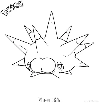 Free printable Pincurchin Coloring Page - Free Printable Pokemon Coloring Sheets coloring page