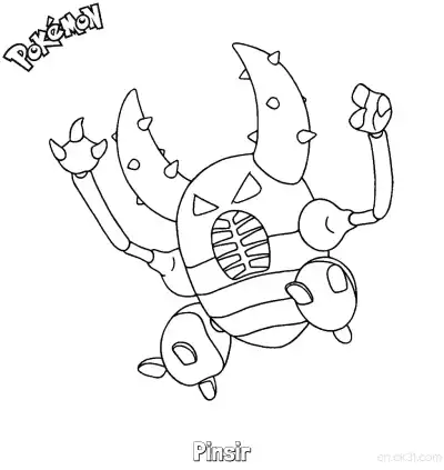 Free printable Pinsir Coloring Page - Free Printable Pokemon Coloring Sheets coloring page