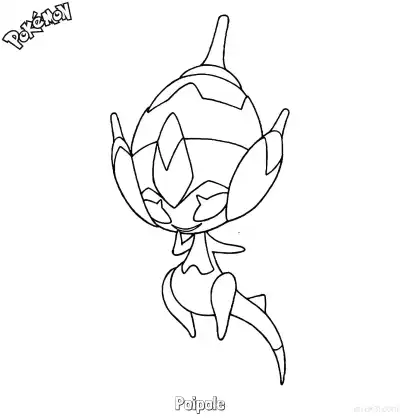 Free printable Poipole Coloring Page - Free Printable Pokemon Coloring Sheets coloring page