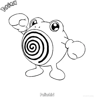 Free printable Poliwhirl Coloring Page - Free Printable Pokemon Coloring Sheets coloring page