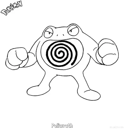 Free printable Poliwrath Coloring Page - Free Printable Pokemon Coloring Sheets coloring page