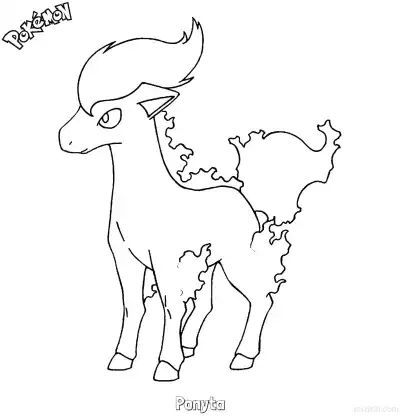 Free printable Ponyta Coloring Page - Free Printable Pokemon Coloring Sheets coloring page