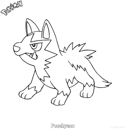Free printable Poochyena Coloring Page - Free Printable Pokemon Coloring Sheets coloring page