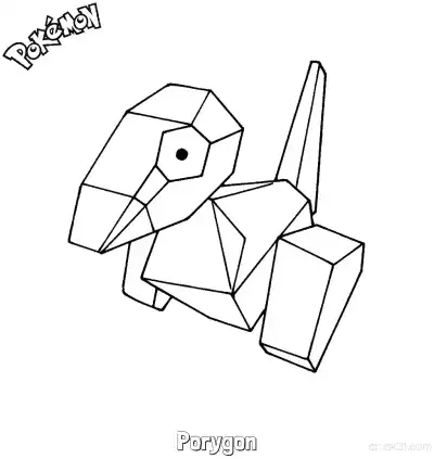 Free printable Porygon Coloring Page - Free Printable Pokemon Coloring Sheets coloring page