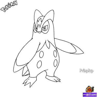 Free printable Prinplup Coloring Page - Free Printable Pokemon Coloring Sheets coloring page