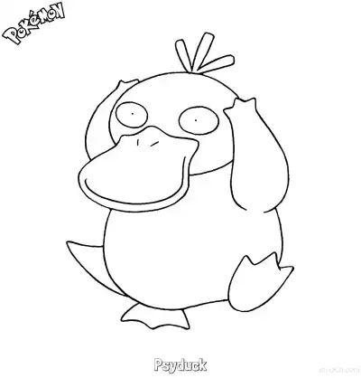 Free printable Psyduck Coloring Page - Free Printable Pokemon Coloring Sheets coloring page