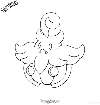 Free printable Pumpkaboo Coloring Page - Free Printable Pokemon Coloring Sheets coloring page
