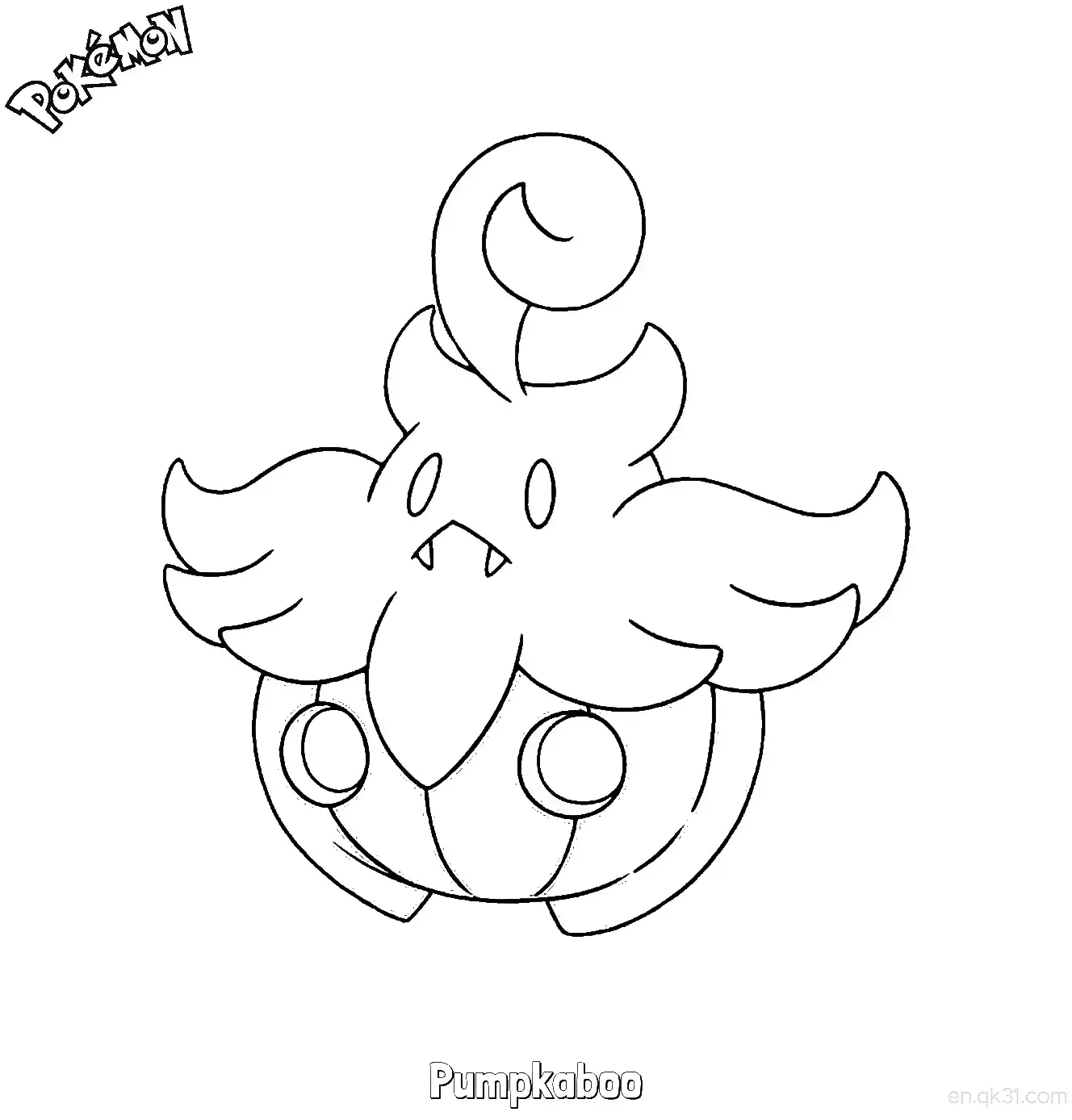 Pumpkaboo Coloring Page - Free Printable Pokemon Coloring Sheets – Free Printable Coloring Page for Kids and Adults