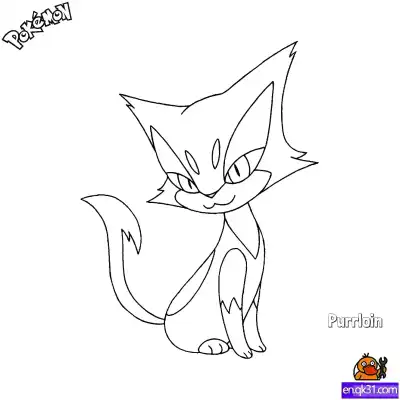 Free printable Purrloin Coloring Page - Free Printable Pokemon Coloring Sheets coloring page