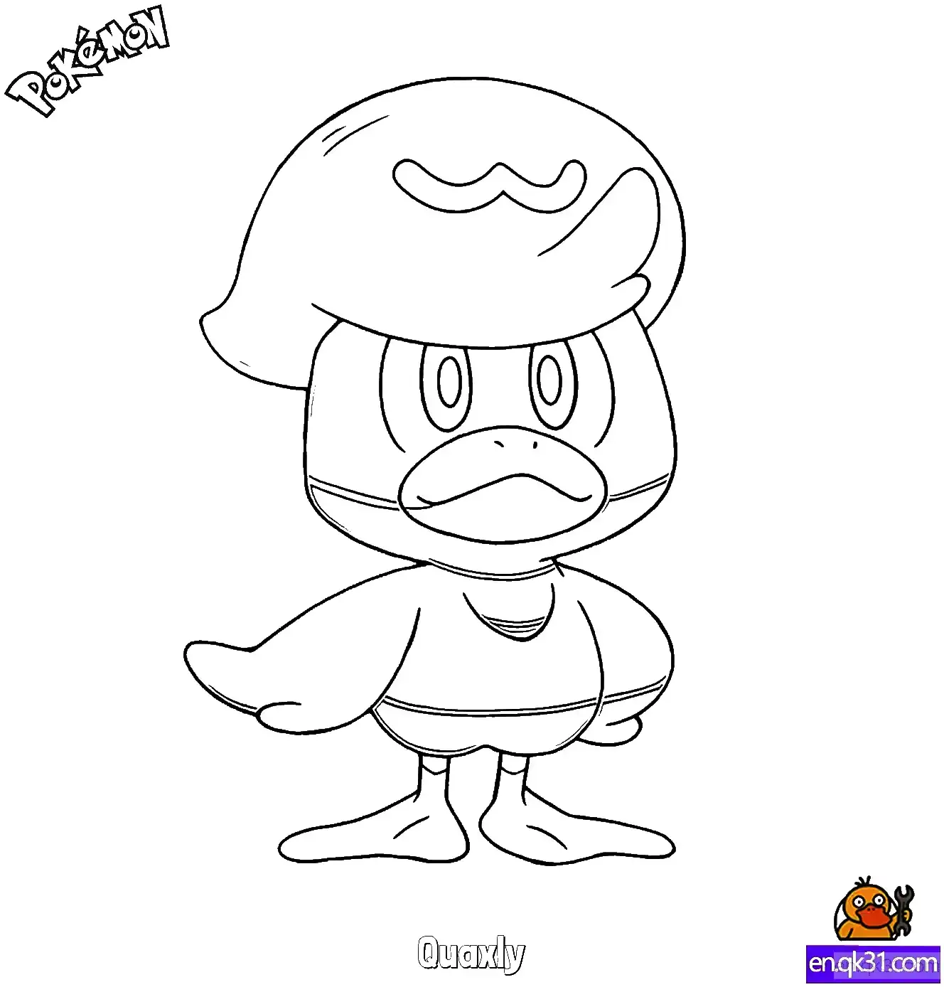 Quaxly Coloring Page - Free Printable Pokemon Coloring Sheets – Free Printable Coloring Page for Kids and Adults