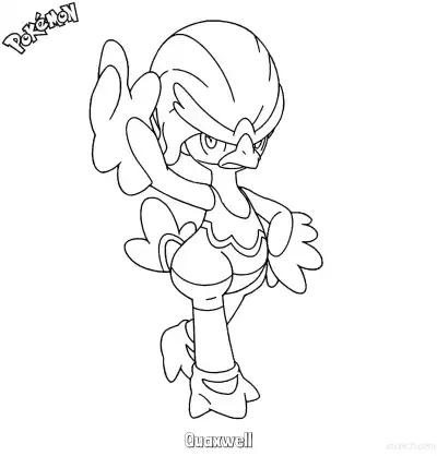 Free printable Quaxwell Coloring Page - Free Printable Pokemon Coloring Sheets coloring page