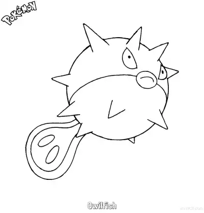 Free printable Qwilfish Coloring Page - Free Printable Pokemon Coloring Sheets coloring page