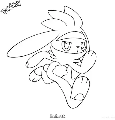 Free printable Raboot Coloring Page - Free Printable Pokemon Coloring Sheets coloring page