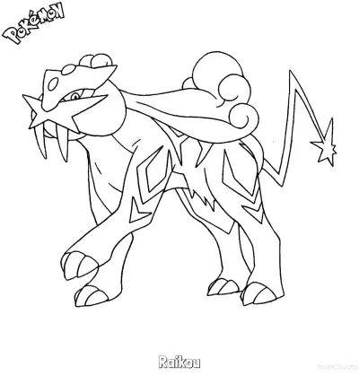 Free printable Raikou Coloring Page - Free Printable Pokemon Coloring Sheets coloring page