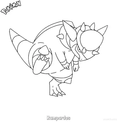 Free printable Rampardos Coloring Page - Free Printable Pokemon Coloring Sheets coloring page