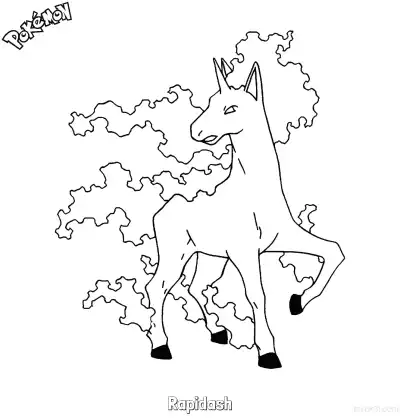 Free printable Rapidash Coloring Page - Free Printable Pokemon Coloring Sheets coloring page