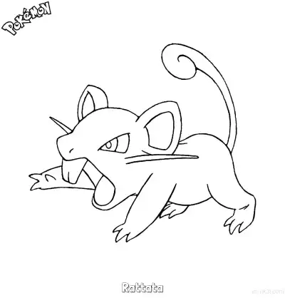 Free printable Rattata Coloring Page - Free Printable Pokemon Coloring Sheets coloring page