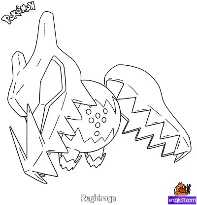 Free printable Regidrago Coloring Page - Free Printable Pokemon Coloring Sheets coloring page