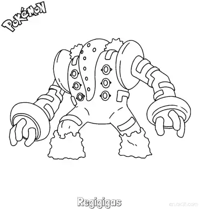 Free printable Regigigas Coloring Page - Free Printable Pokemon Coloring Sheets coloring page