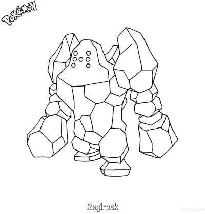 Free printable Regirock Coloring Page - Free Printable Pokemon Coloring Sheets coloring page