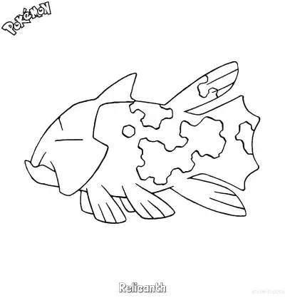 Free printable Relicanth Coloring Page - Free Printable Pokemon Coloring Sheets coloring page