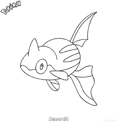 Free printable Remoraid Coloring Page - Free Printable Pokemon Coloring Sheets coloring page