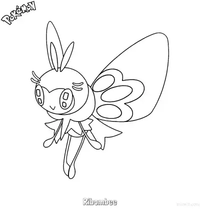 Free printable Ribombee Coloring Page - Free Printable Pokemon Coloring Sheets coloring page