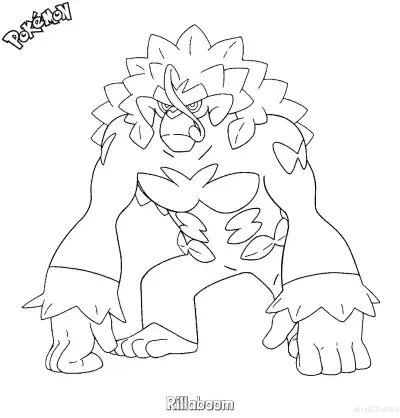 Free printable Rillaboom Coloring Page - Free Printable Pokemon Coloring Sheets coloring page