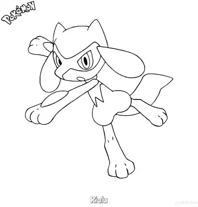 Free printable Riolu Coloring Page - Free Printable Pokemon Coloring Sheets coloring page