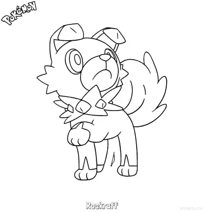 Free printable Rockruff Coloring Page - Free Printable Pokemon Coloring Sheets coloring page