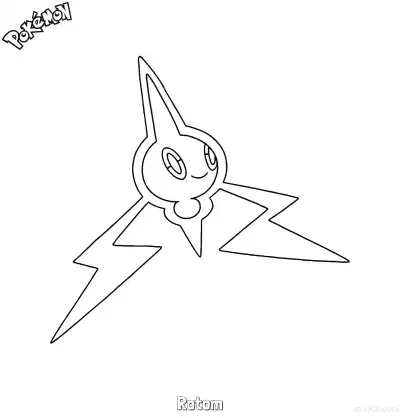Free printable Rotom Coloring Page - Free Printable Pokemon Coloring Sheets coloring page