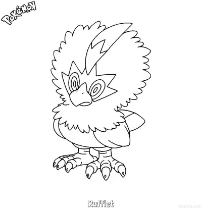 Free printable Rufflet Coloring Page - Free Printable Pokemon Coloring Sheets coloring page