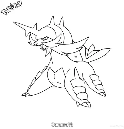 Free printable Samurott Coloring Page - Free Printable Pokemon Coloring Sheets coloring page