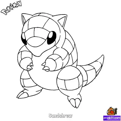Free printable Sandshrew Coloring Page - Free Printable Pokemon Coloring Sheets coloring page