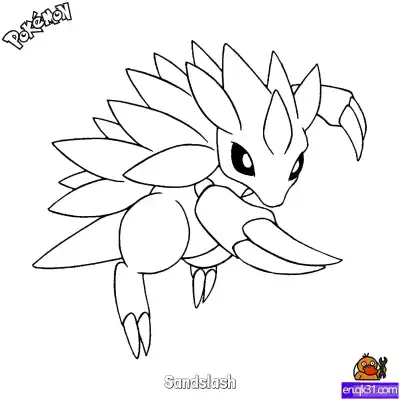 Free printable Sandslash Coloring Page - Free Printable Pokemon Coloring Sheets coloring page