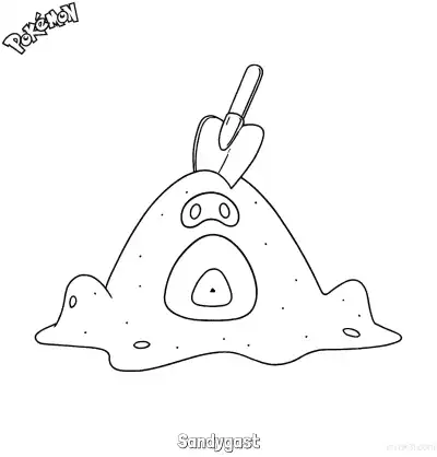 Free printable Sandygast Coloring Page - Free Printable Pokemon Coloring Sheets coloring page