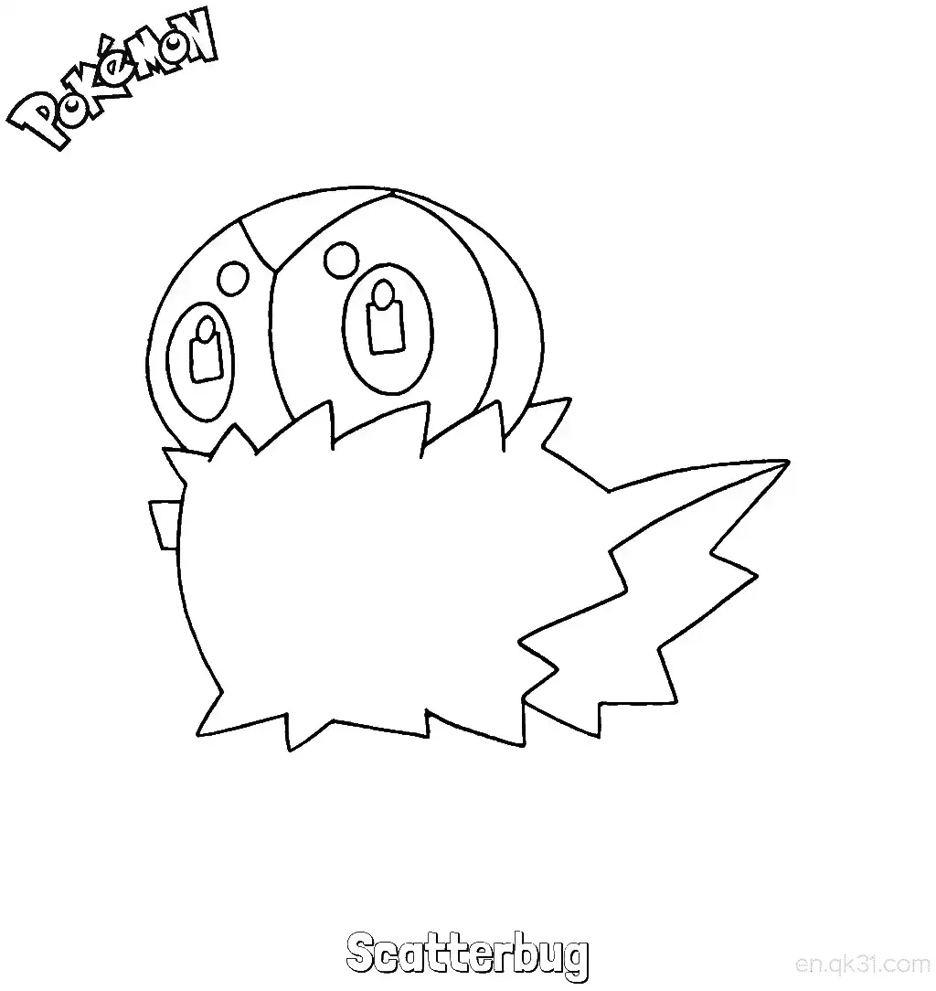Scatterbug Coloring Page - Free Printable Pokemon Coloring Sheets – Free Printable Coloring Page for Kids and Adults