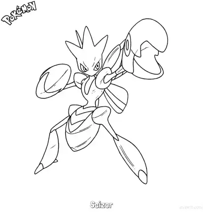 Free printable Scizor Coloring Page - Free Printable Pokemon Coloring Sheets coloring page