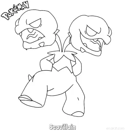 Free printable Scovillain Coloring Page - Free Printable Pokemon Coloring Sheets coloring page