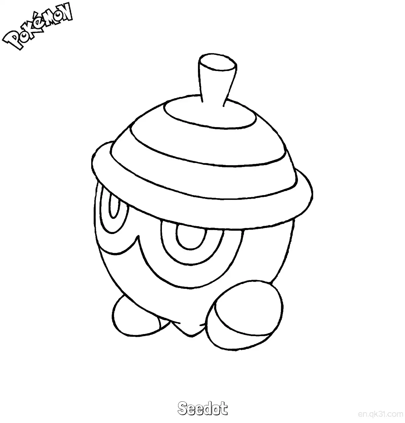 Seedot Coloring Page - Free Printable Pokemon Coloring Sheets – Free Printable Coloring Page for Kids and Adults
