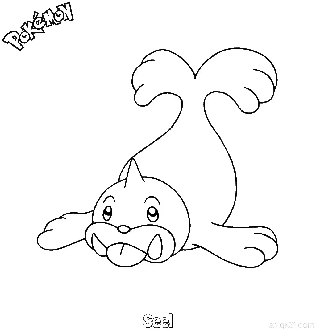 Seel Coloring Page - Free Printable Pokemon Coloring Sheets – Free Printable Coloring Page for Kids and Adults